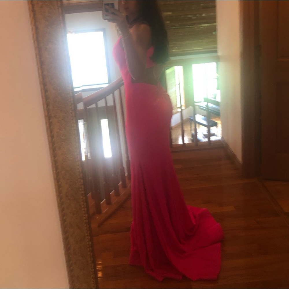 Sherri Hill Pink Sleeveless Gown